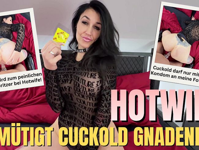 Hotwife demütigt Cuckold gnadenlos: Er darf mit Gummi ran – und wird zum peinlichen Schnellspritzer!